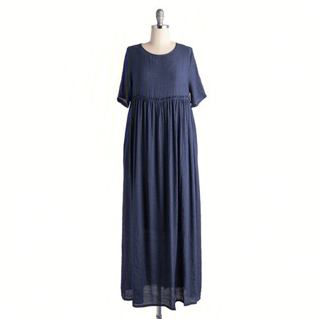 

Pink Shift Crew Neck Short Sleeve Solid Daily Maxi Dress, Apricot, Dresses