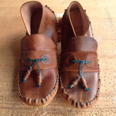 

Chic Simple Boho Flat Shoes, Red brown, Flat & Loafers