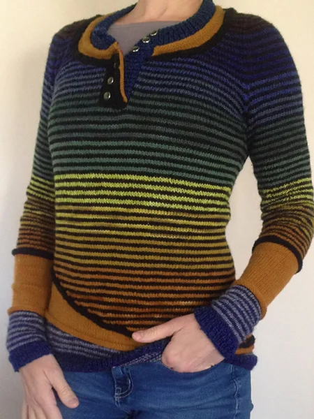

Green Crew Neck Casual Sweater, Yellow, Sweaters