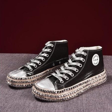 

Sneakers con Strass per Tutte le stagioni, Nero, Platform