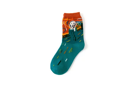 

Unisex cotton blend flower socks, Blue, Socks