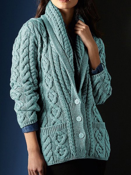 

Knitted Sweater, Blue, Sweaters
