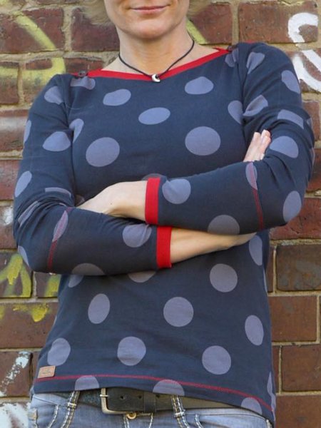 

Camicetta & Top a pois Stampato Floreale, Blu, Tops