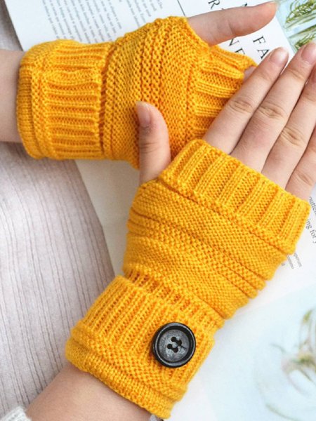 

Guanti e Muffole a Maglia, Giallo, Scarves&Gloves