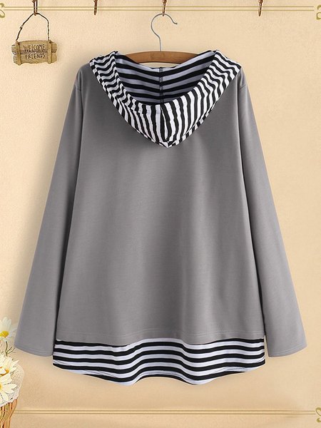 

Hoodie Long Sleeve Shirts Blouses, Gray, Hoodies&Sweatshirts