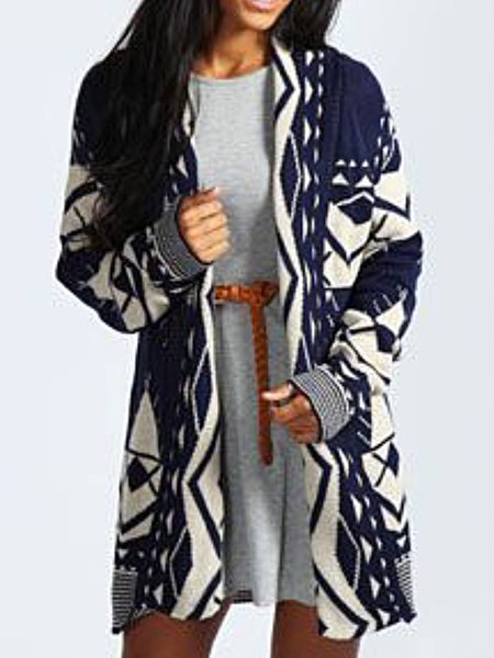 

Deep Blue Boho Shift Coat, Cardigans