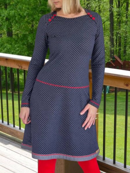 

Gray Vintage Crew Neck Floral-Print Dresses, Dresses