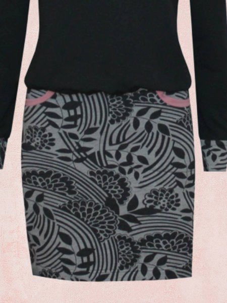 

Black Plant Casual Long Sleeve Dresses, Dresses