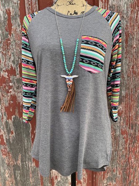 

Gray Cotton-Blend Casual T-Shirts, T-Shirts