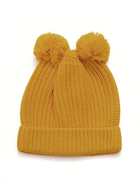 

Solid Color Women's Simple Warm Wool Knit Hat, Yellow, Accessories