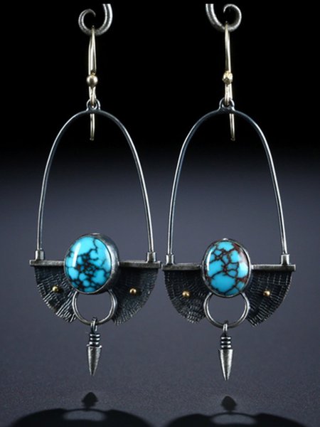 

Vintage Turquoise Earrings, Silver, Accessories
