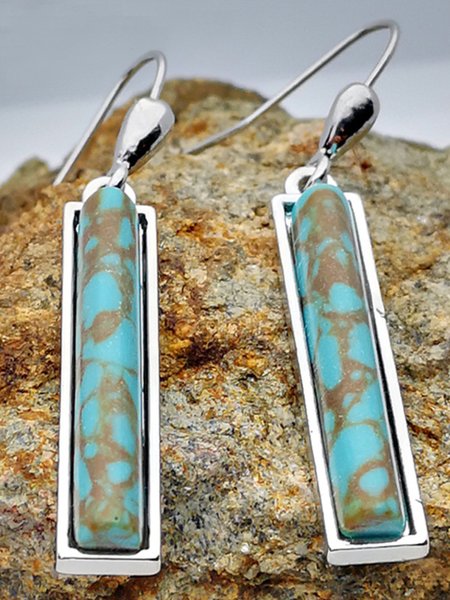 

Vintage Turquoise Earrings, Green, Earrings