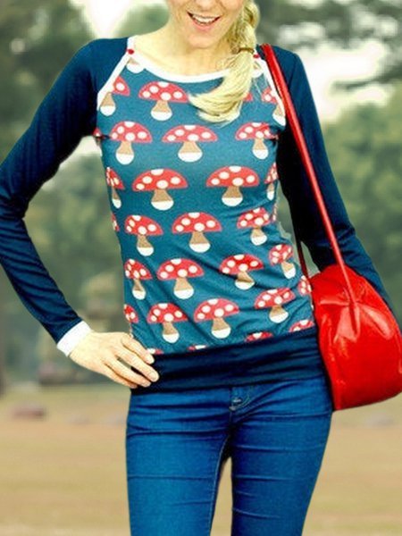 

Printed Casual Shirts & Tops, Navy blue, T-Shirts