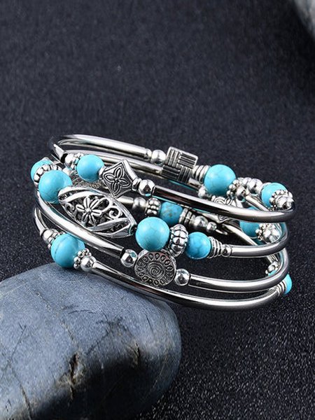 

Plain Vintage Alloy Bracelet, As picture, Bracelets