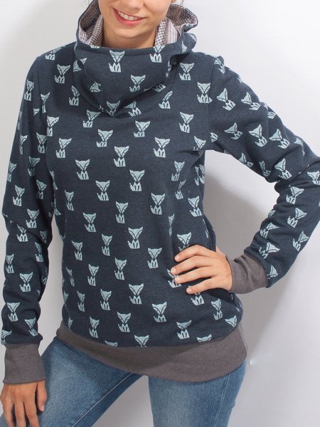 

Hoodie Printed Long Sleeve Casual Sweatshirt, Black, Winter Clearance