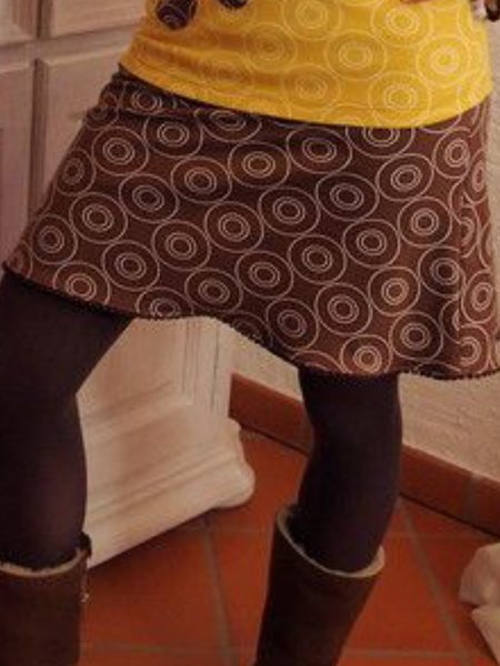 

Printed Casual Skirts, Coffee, Bottoms
