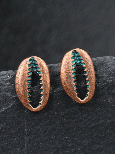 

Fashion Vintage Earrings Three-piece suit, Brown-gold, Accessories