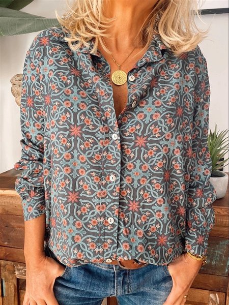 

Camicetta & Top Cotone Casuale, Verde, Blouses & Shirts
