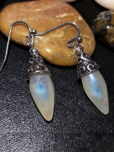 

Vintage Earrings, White, Earrings