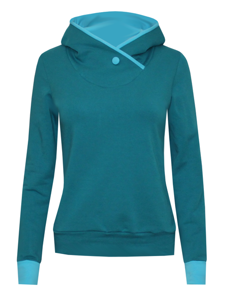 

Hoodie Long Sleeve Cotton-Blend Casual Sweatshirts, Blue, Hoodies & Sweatshirts