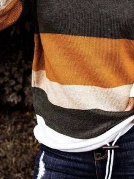 

Crew Neck Long Sleeve Sweater, Orange, Sweaters & Cardigans
