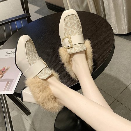 

Pu Winter Loafers, Off white, Flat & Loafers