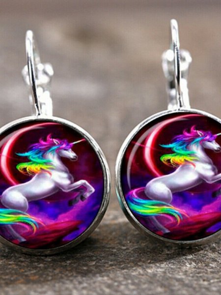 

Women Jewelry Synthetic Materials Earrings, Purple, Earrings