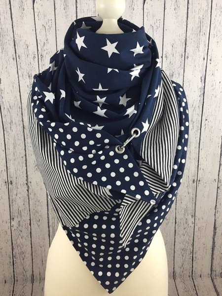 

Sciarpa Vintage Stampata a pois Casuale, Nero grigio, Scarves&Gloves