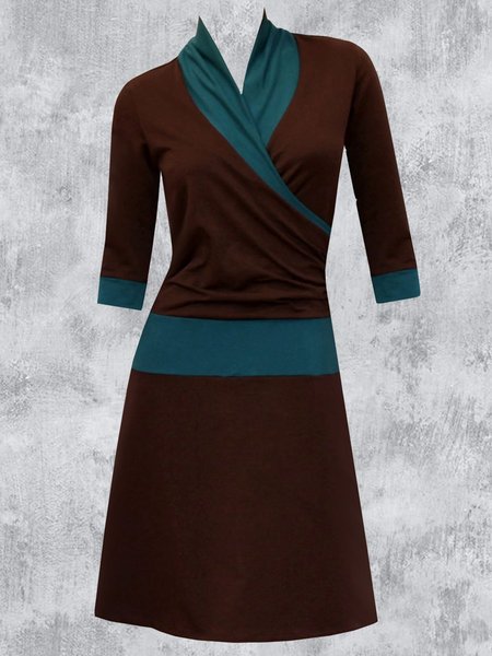 

Long Sleeve A-Line Sweater Dress, Wine red, Dresses