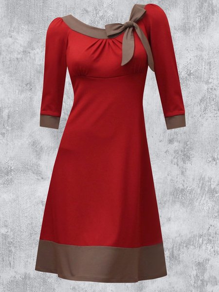 

Long Sleeve Cupro Sweater Dress, Red, Dresses
