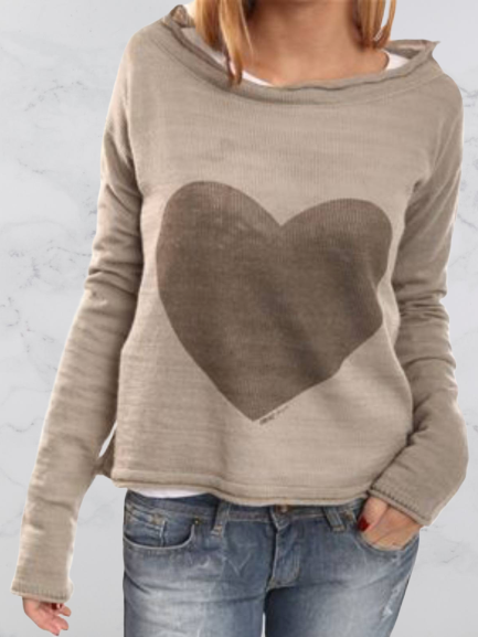 

Coffee Casual Crew Neck Cotton-Blend Shirts & Tops, Tops