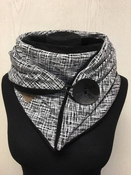 

Cotton-Blend Casual Scarf, Black gray, Women Scarves & Shawls