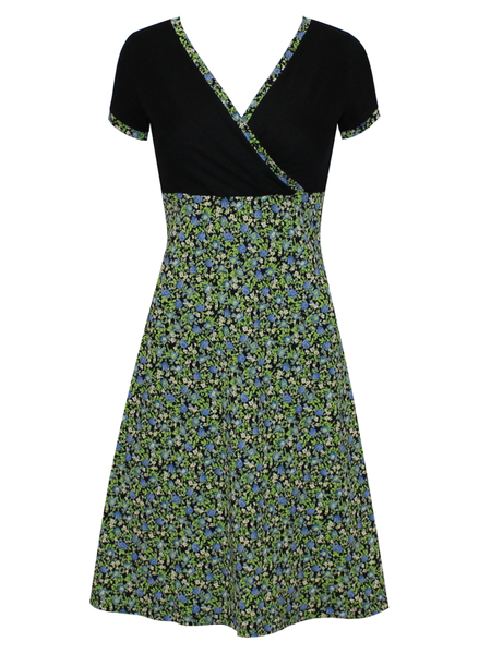 

Printed V Neck Casual Dresses, Green, Dresses