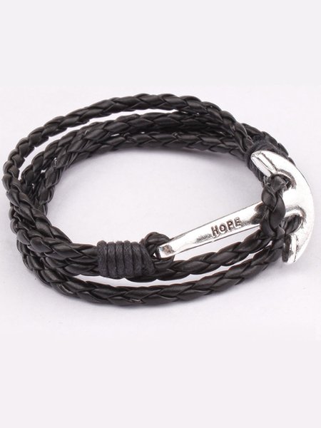 

Vintage Braided Bracelet, Black, Winter Clearance