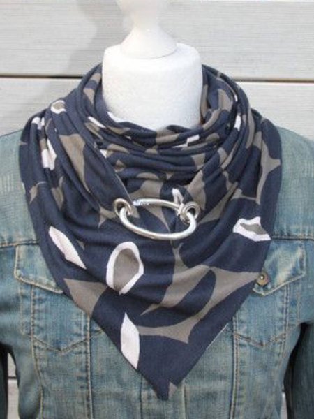 

Blue Geometric Cotton-Blend Casual Scarves & Shawls, Scarves&Gloves