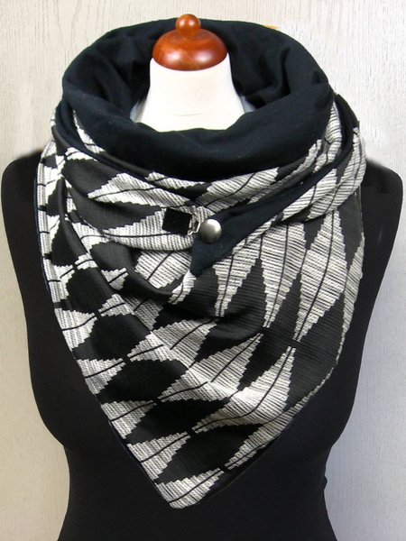 

Black Casual Printed Cotton Scarves, Scarves & Gloves