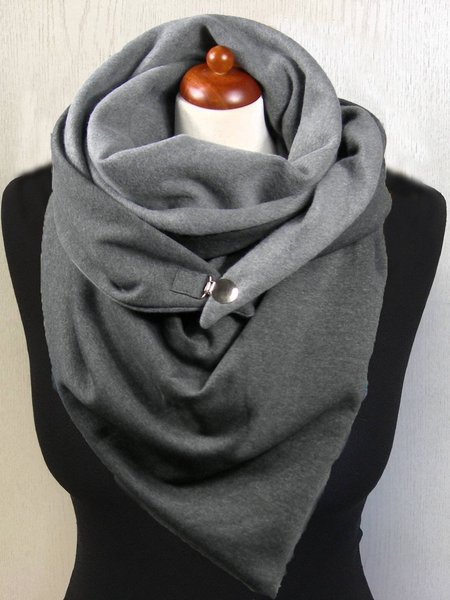 

Grey Casual Solid Cotton Scarves, Scarves & Gloves