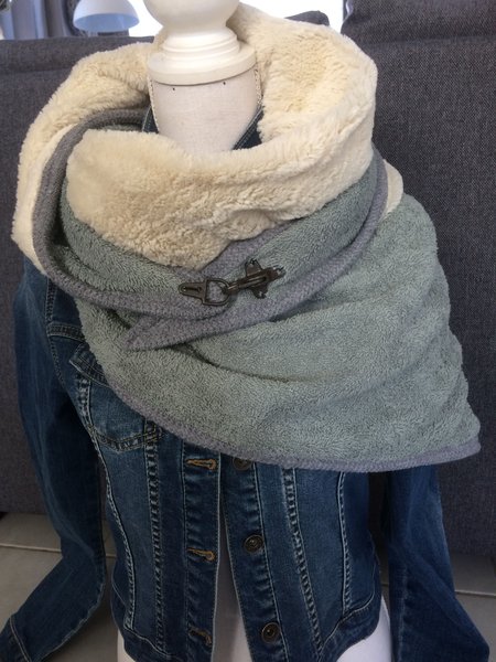 

Women's Fleece Casual Solid Cotton-blend Scarf, Gray, Scarfs