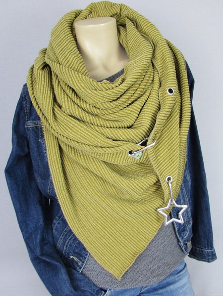 

Corduroy Casual Scarf, Yellow, Echarpe