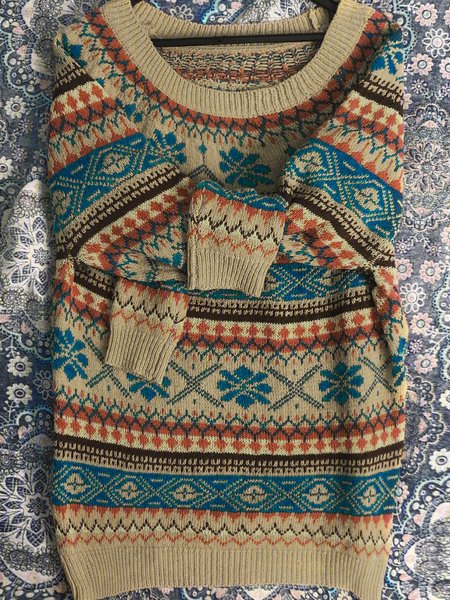 

Color Vintage Knitted Sweater, Sweaters