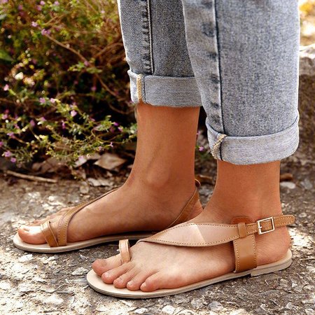 

Women Casual Flip Flop Sandals Women Beach Shoes, Golden, Sandals