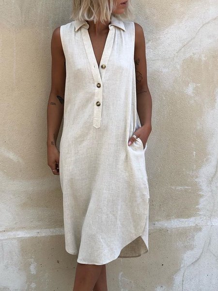 

Abito con Scollo a V Casuale, Albicocca, Dresses