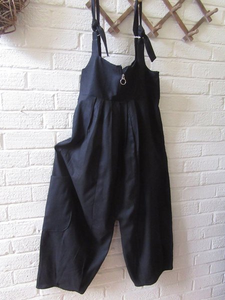 

Salopette taglia grande senza maniche Vintage, Blu intenso, Jumpsuits