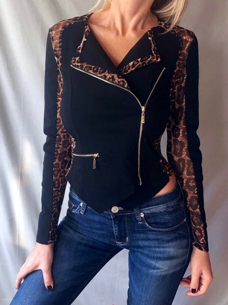 

Shawl Collar Sexy Jacket, Black, Jackets