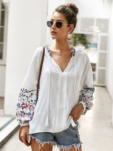 

Top Dritto Casuale, Bianco, Blouses & Shirts