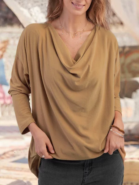 

Top Bohemian di Cotone, Cammello, Blouses & Shirts
