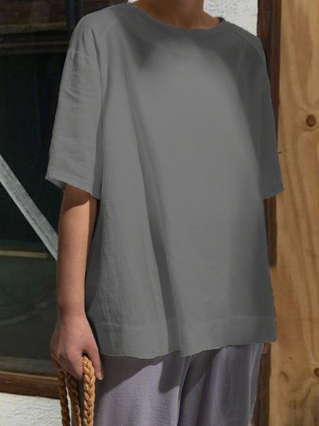 

Donna Casuale Top Tunica Camicetta Camicia, Grigio, Blouses & Shirts