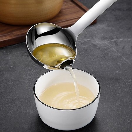

Long-handled Stainless Steel Gravy Oil Soup Fat Separator Kitchen Spoon, Kitchen & Cleaning Tools