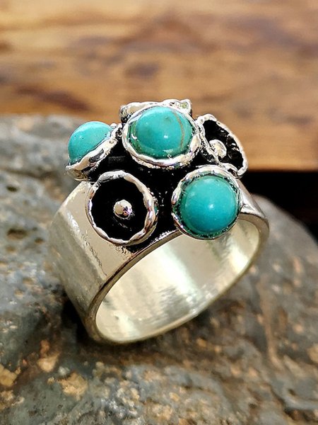 

Vintage Turquoise Ring, Silver, Rings