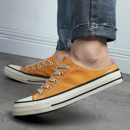 

JFN Fall Casual Round Toe Sneakers, Yellow, Sneakers